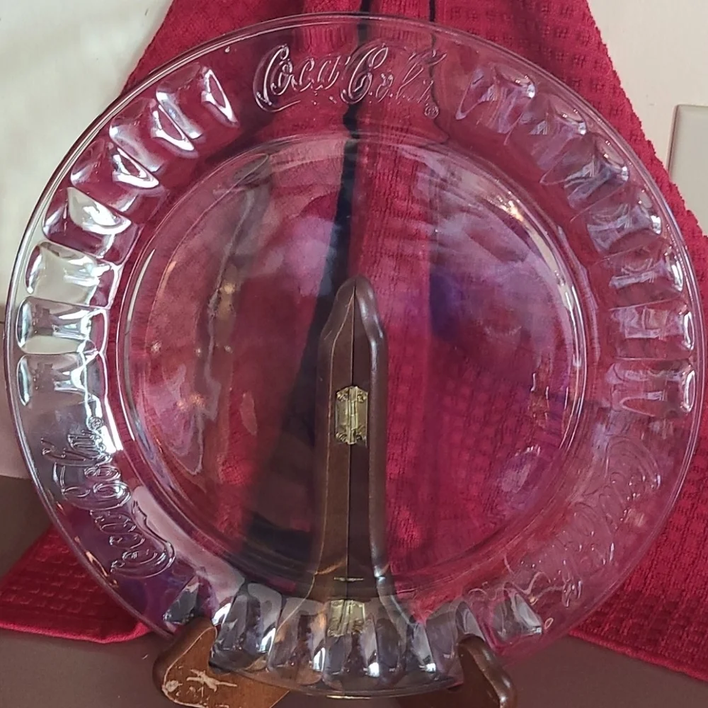 Coca-Cola Clear Glass Plate - 10 3/8